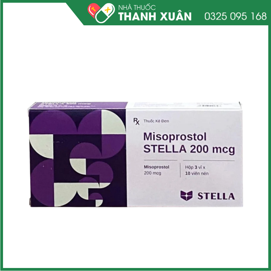 Misoprostol Stella 200 mcg điều trị viêm loét dạ dày- tá tràng